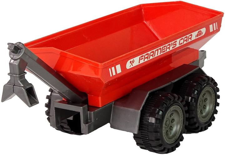 Zabawka LEAN Toys Traktor z przyczepą z napędem frykcyjnym Zielono-czerwony 14834 (5905515352994) - obraz 5