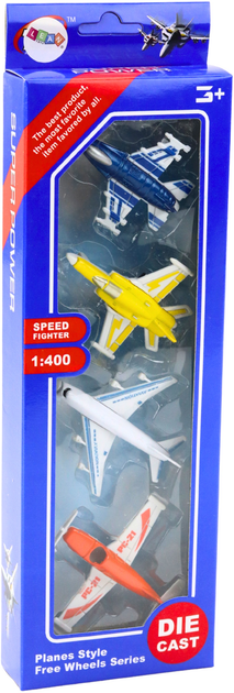 Zestaw samolotów LEAN Toys Odrzutowce 1:400 4 szt 13285 (5905323214873) - obraz 1