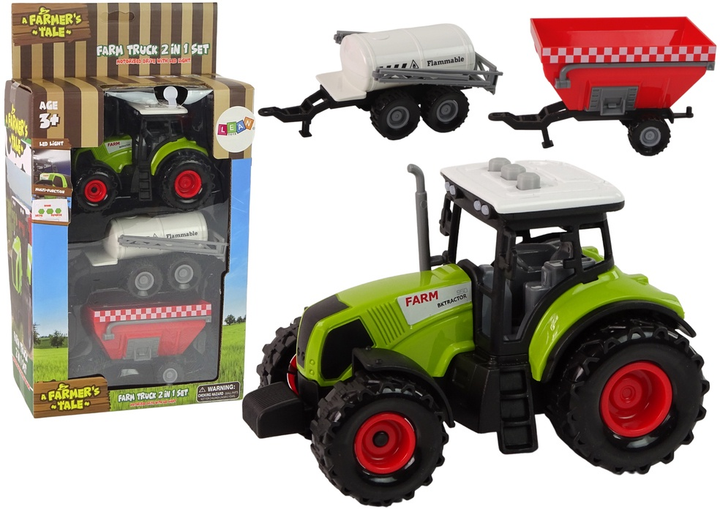 Zestaw zabawek LEAN Toys Traktor Duży ze światłami LED i dźwiękami 2 Maszyny rolnicze 12766 (5905214978044) - obraz 2