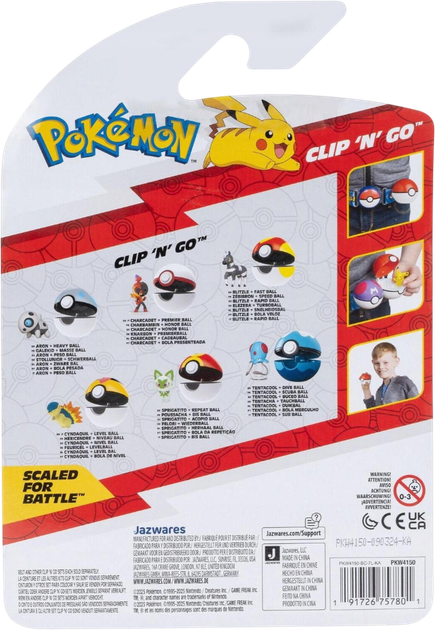 Figurka Jazwares Pokemon Clip N Go Cyndaquil z Level Ball (0191726757801) - obraz 2