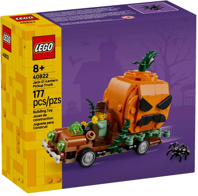 Zestaw klocków LEGO Pickup z dynią halloweenową 177 elementów (40822) - obraz 1