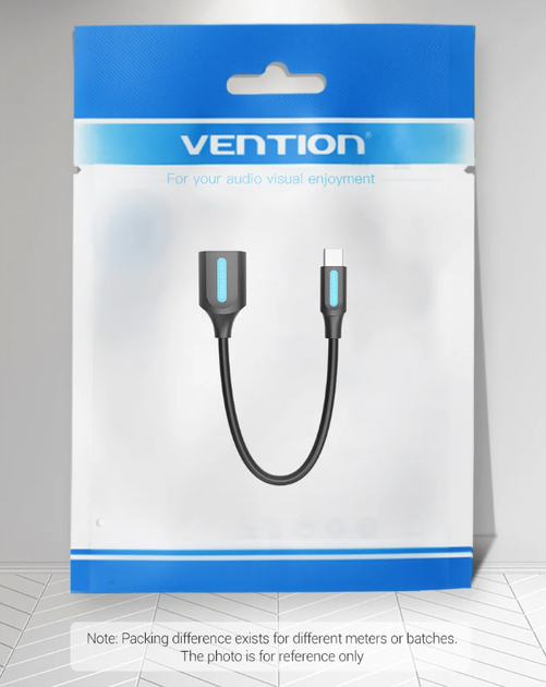 Кабель-адаптер OTG Vention USB-C (M) USB-A (F) OTG 0.15 м ПВХ Black (CCSBB) - Фото 3 Кабель-адаптер OTG Vention USB-C (M) USB-A (F) OTG 0.15 м ПВХ Black (CCSBB) - изображение 3
