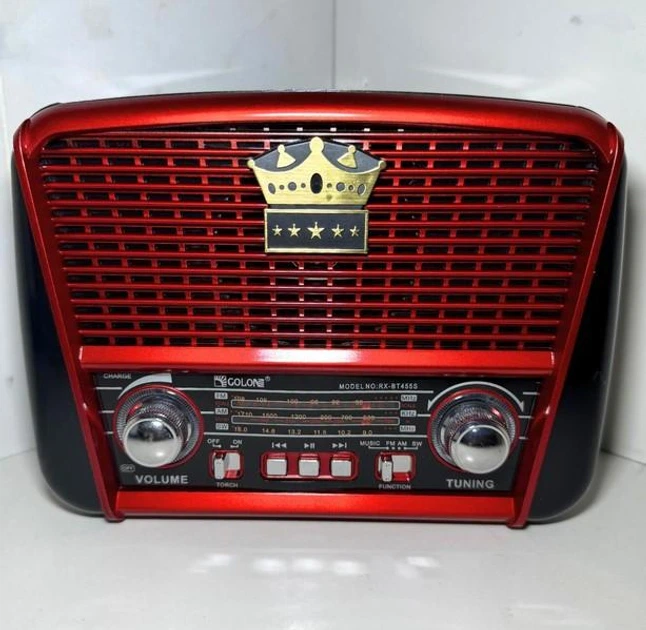 Портативний багатофункціональний радіоприймач GOLON RX-455S з USB, SD радіо з акумулятором і сонячною панеллю - изображение 8