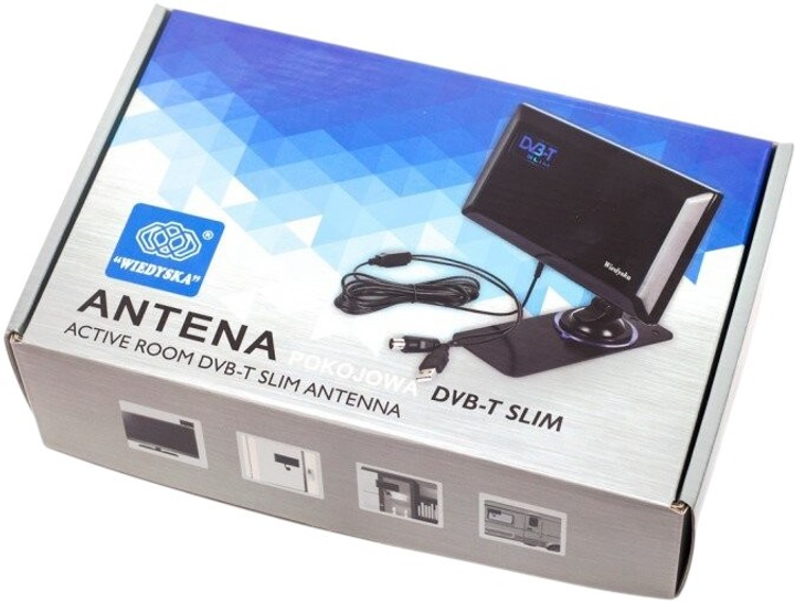 Antena TV Wiedyska pokojowa DVB-T SLIM (5907176634150) - obraz 4