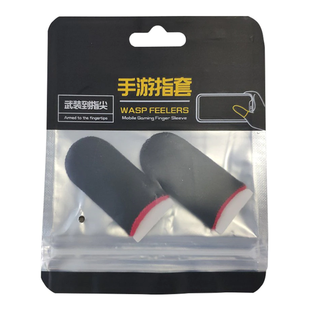 Игровые напальчники Wasp Feeler черные (аналог Flydigi от Xiaomi) с красным манжетом для игры на телефоне Pubg Call of Duty mobile - Фото 9 Игровые напальчники Wasp Feeler черные (аналог Flydigi от Xiaomi) с красным манжетом для игры на телефоне Pubg Call of Duty mobile - изображение 9