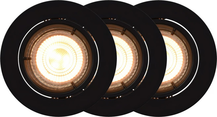 Ruchome oczko podtynkowe Nordlux Smart Carina 3 x GU10 Czarne (2015670103) - obraz 1