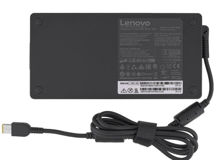 Блок питания для ноутбука LENOVO 20V, 11.5A, 230W, USB+pin (Square 5 Pin DC Plug), black (ADL230NDC3A) (без кабеля!) - изображение 2