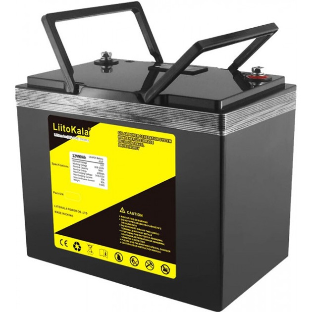 Аккумуляторная батарея LiitoKala 12V 90Ah LiFePO4 LCD 90 А/час 12В с LCD дисплеем - изображение 1