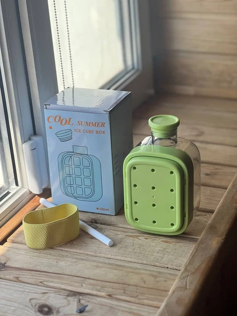 Лоток для льда с крышкой Curling LY-942 герметичный контейнер BPA-free пластик 18 кубиков льда - изображение 2