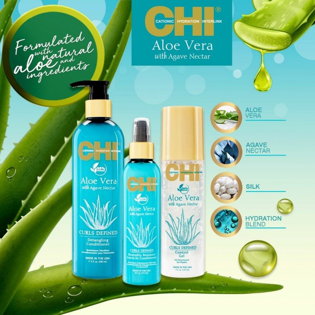 Крем для волосся Chi Aloe Vera Curls зволожуючий 147 мл (633911811535) - зображення 4