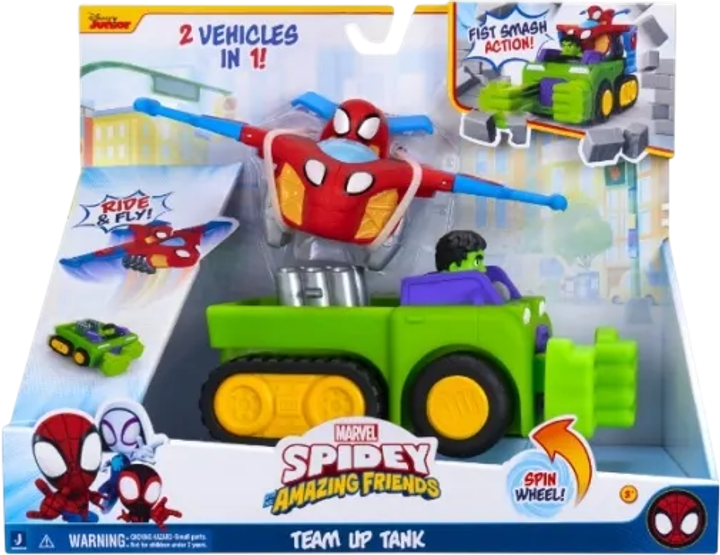 Czołg z samolotem odrzutowym Jazwares Marvel Spidey Team-up Tank (0191726754848) - obraz 1