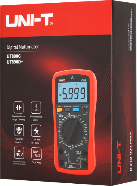Мультиметр універсальний UNI-T UT890D+ (MIE0428) - зображення 6