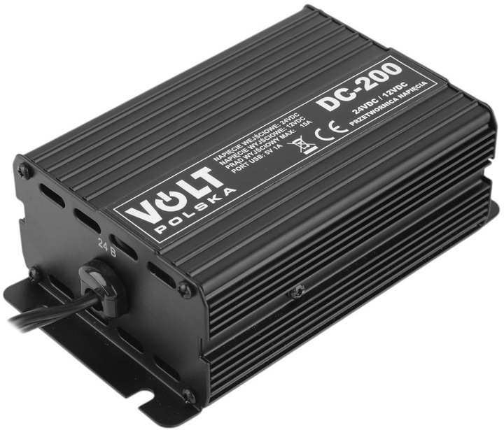 Перетворювач напруги Volt Polska DC 200 24VDC/12VDC (5903111886523) - зображення 1