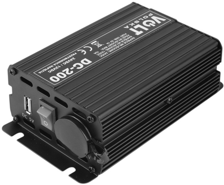 Перетворювач напруги Volt Polska DC 200 24VDC/12VDC (5903111886523) - зображення 2