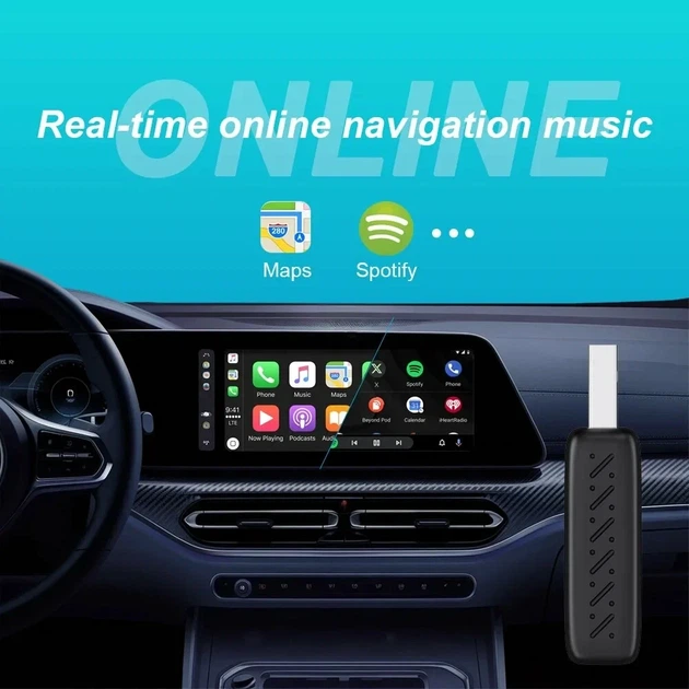 Адаптер бездротовий для авто з Apple CarPlay та Android Auto 2in1 Smart Mini Box USB 5G WiFi Bluetooth - зображення 3