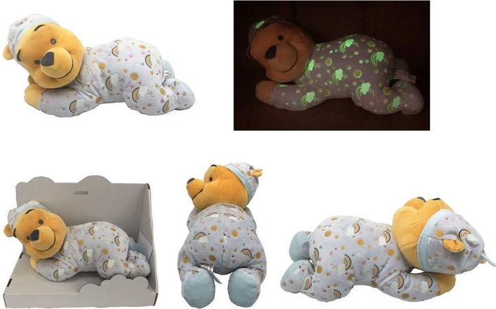 Плюшева іграшка Disney Winnie the Pooh Glow in the Dark з комбінезоном (5400868011807) - зображення 6