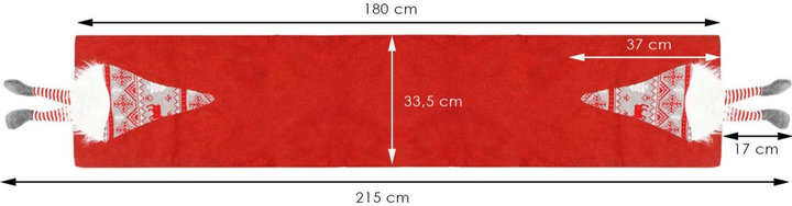 Святкова бавовняна скатертина Springos CA1087 180 x 33 см (5907719441030) - зображення 5