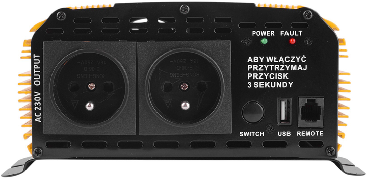 Перетворювач напруги Volt Polska SINUS PLUS 1500 12/230V 1000/1500W (5903760240172) - зображення 3