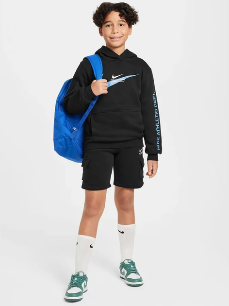 Bluza z kapturem chłopięca Nike B NSW SI FLC Hoodie BB HV6965-010 128-137 S Czarna (197861866804) - obraz 3