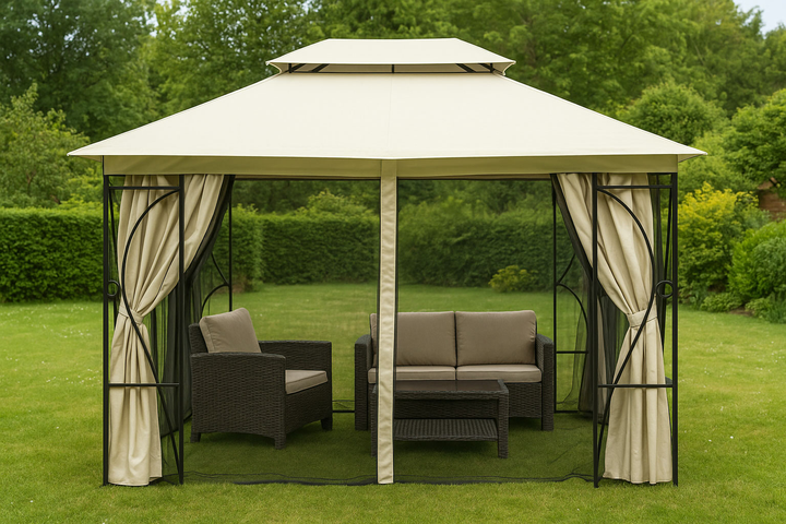 Dach do pawilonu ogrodowego 3x4 m ModernHome by Multistore (1701-C3X4-BEIGE) - obraz 2