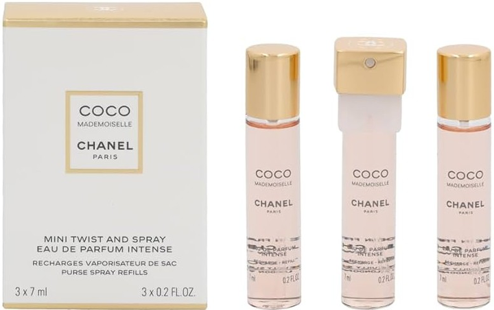 Набір змінних блоків для жінок Chanel Coco Mademoiselle Intense Парфумована вода 3 x 7 мл (3145891166101) - зображення 2