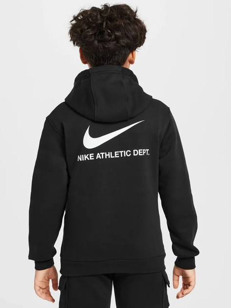 Дитяче худі для хлопчика Nike B NSW SI FLC Hoodie BB HV6965-010 122-128 XS Чорне (197861860284) - зображення 2