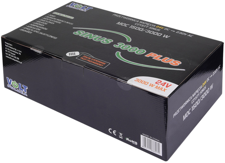 Перетворювач напруги Volt Polska SINUS PLUS 3000 24/230V 1500/3000W (5903760240042) - зображення 9