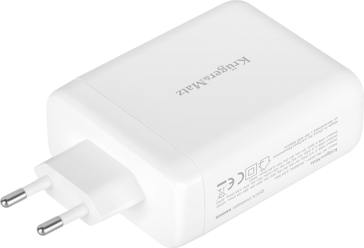 Ładowarka Kruger&Matz 140W GaN QC PD White (5901890117838) - obraz 2