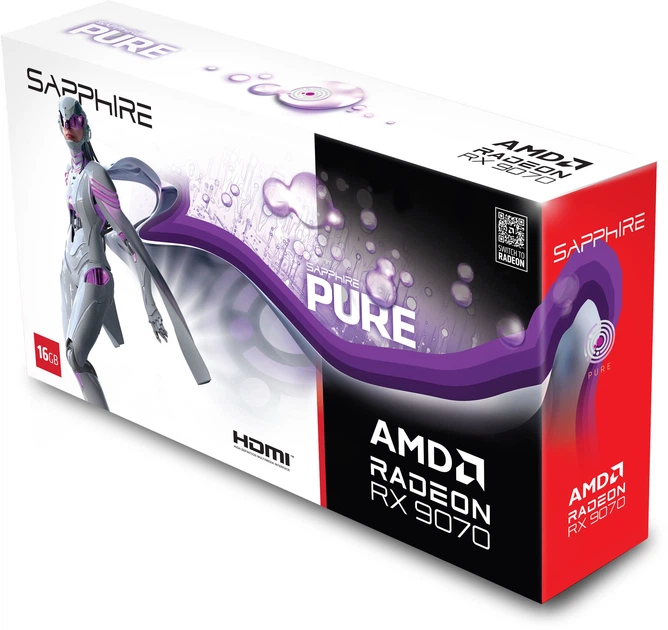 Відеокарта Sapphire PCI-Ex Radeon RX 9070 PURE Gaming OC 16GB