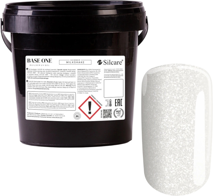 Żel do przedłużania paznokci Silcare Base One Shimmer Milkshake 1 kg (5902560569605) - obraz 1