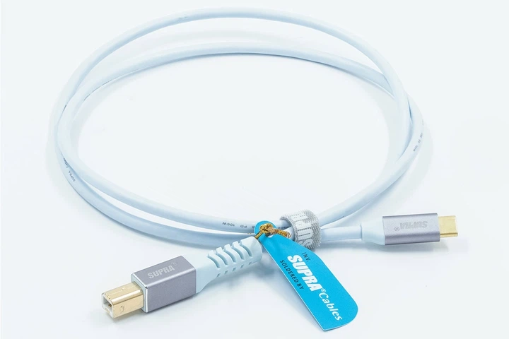 Кабель USB-C – USB-B Supra USB 2.0 1 м Ice Blue - изображение 3