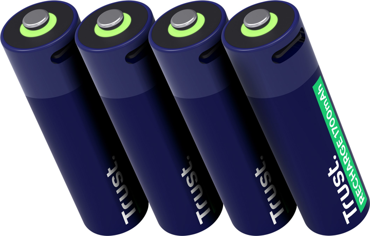 Акумулятор Trust USB Type-C AA, 1.5V 1700mAh, Li-Ion, 4 шт (TR25631) - зображення 4
