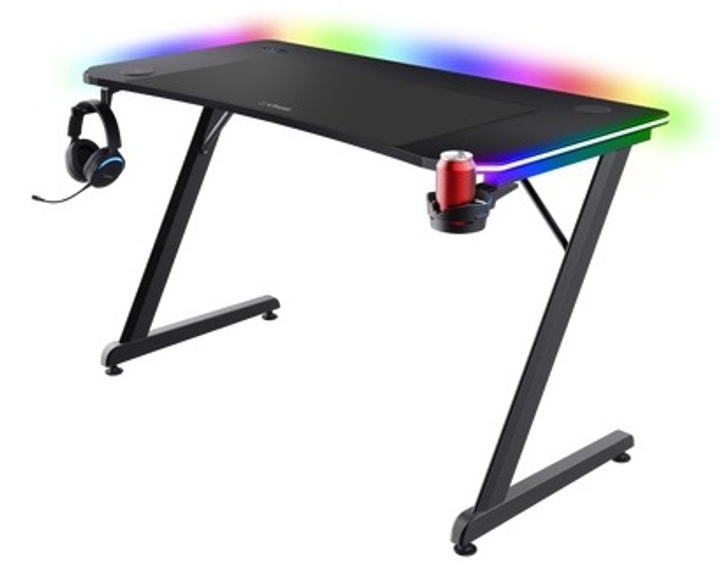 Biurko komputerowe Trust GXT710 Luminus Pro RGB Czarny (TR25419) - obraz 2
