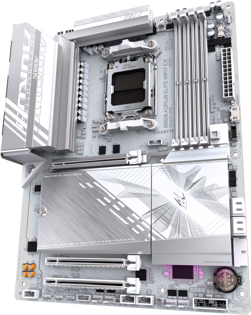 Материнська плата Gigabyte B850 AORUS ELITE WIFI7 ICE (sAM5, AMD B850, PCI-Ex16) - зображення 3