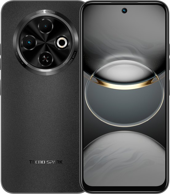 Smartfon Tecno Spark 30C (KL5n) 6/128GB Orbit Black (4894947051753) - obraz 1