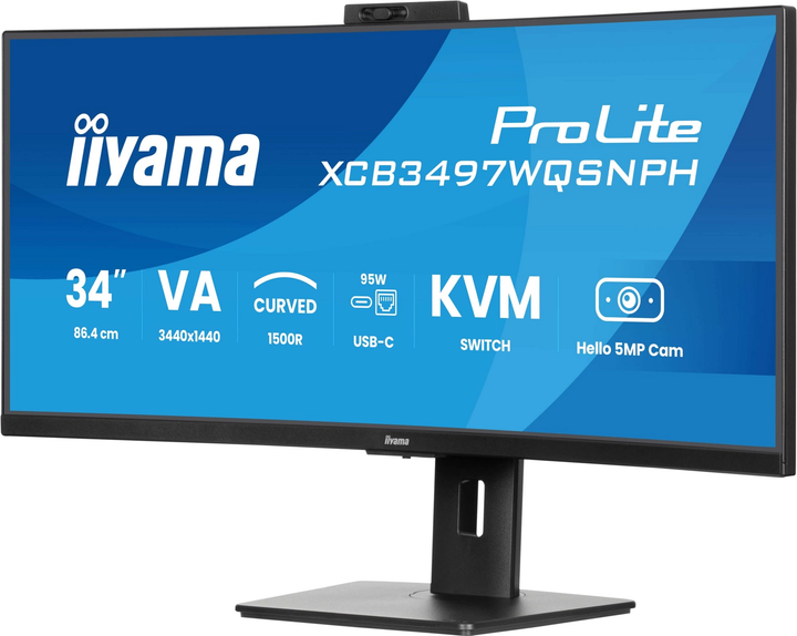 Monitor 34" iiyama ProLite XCB3497WQSNPH-B1 - obraz 3