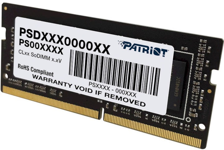 Pamięć RAM Patriot SODIMM DDR4-2666 8192MB PC4-21300 (PSD48G26662S) - obraz 3
