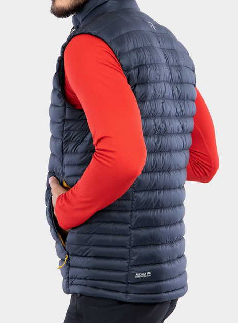 Жилет чоловічій Rab Microlight Vest, Beluga, L (RB QDB-18-BE-L) - Фото 7 Жилет чоловічій Rab Microlight Vest, Beluga, L (RB QDB-18-BE-L) - зображення 7