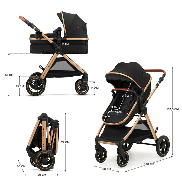 Универсальная коляска 3 в 1 Kinderkraft Esme Pure Black (KSESME00BLK3000) - изображение 6