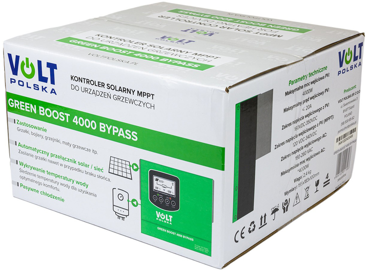 Kontroler solarny Volt Polska GREEN BOOST 4000 BYPASS 160-350 V (5904100451708) - obraz 8