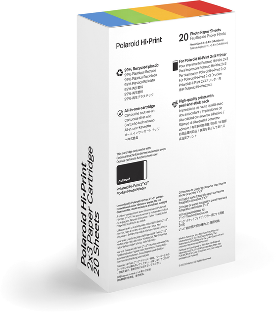 Фотоплівка Polaroid Hi·Print 2x3 Cardridge - 20 Sheets (006355) - зображення 3