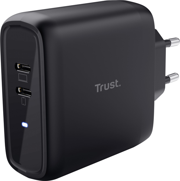 Ładowarka sieciowa Maxo Charger 65W 2P USB-C Black (TR25380) - obraz 1
