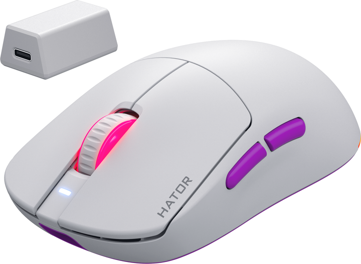 Mysz HATOR Quasar 3 Ultra 8K Wireless White (HTM771) - obraz 3