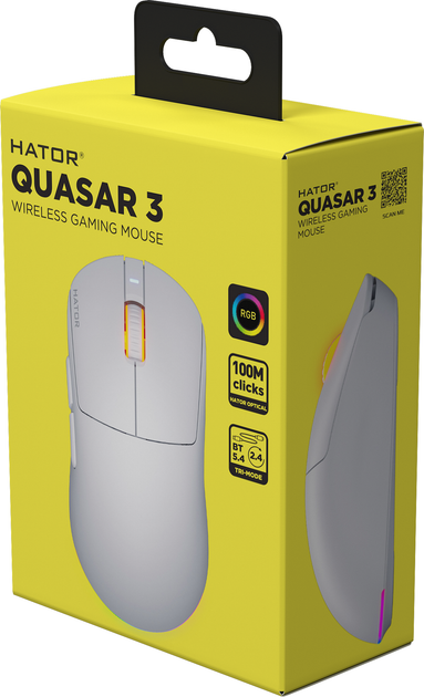 Mysz HATOR Quasar 3 Wireless White (HTM731) - obraz 7