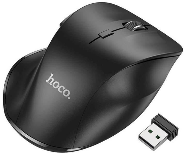 Миша Hoco GM24 Mystic Six-button Dual-mode Business Wireless/Bluetooth Mouse Black (6931474799432) - зображення 2