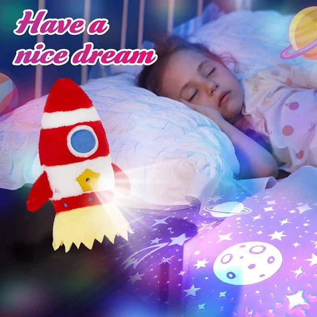 Ночник Ракета проектор звездного неба dream мягкая игрушка с музыкой Led подсветка 7 цветов - Фото 7 Ночник Ракета проектор звездного неба dream мягкая игрушка с музыкой Led подсветка 7 цветов - изображение 7