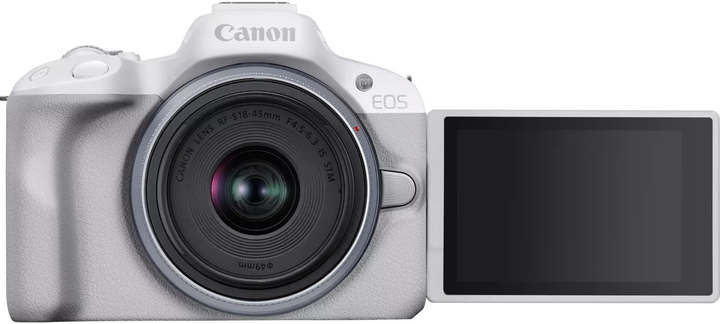 Фотоапарат Canon EOS R50 + RF-S 18-45mm F4.5-6.3 IS STM White (5812C013) - зображення 3