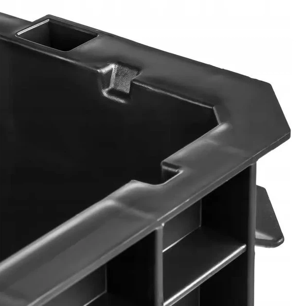 Ящик для инструментов с отделениями Qbrick SYSTEM TWO BOX 200 FLEX для домашней мастерской и гаража Органайзер с открытой конструкцией и регулируемыми перегородками Черный - изображение 9