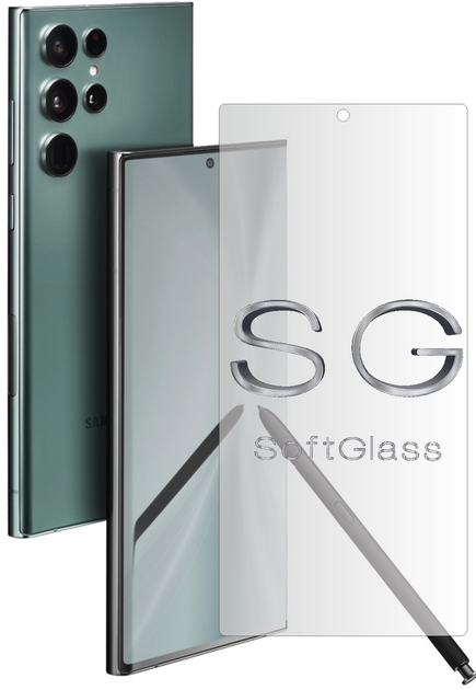 М'яке скло Samsung S22 ultra на екран поліуретанове SoftGlass - зображення 2