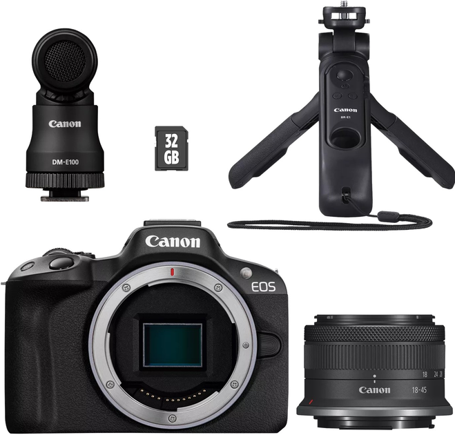 Фотоапарат Canon EOS R50 + RF-S 18-45mm F4.5-6.3 IS STM Black (5811C035) - зображення 9